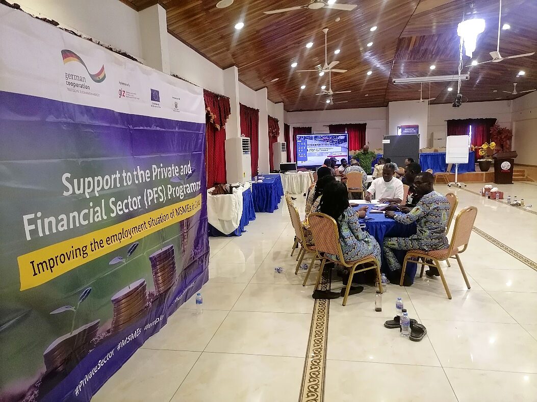 Conference hall set for a private and financial sector support programme session